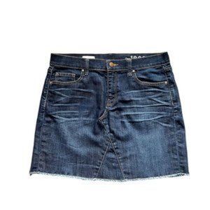 Gap 1969 Jean Skirt Womens Dark Wash SIze 27 Distressed